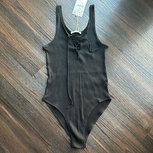 NWT Zara Lace-up Bodysuit